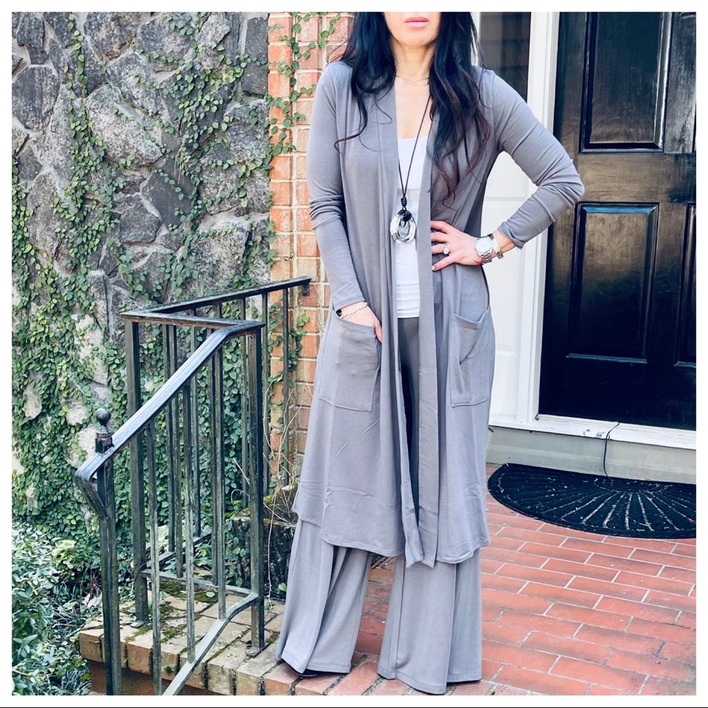 #09 one Fabulous open longline slouchy pockets cardigan - Picture 5 of 7